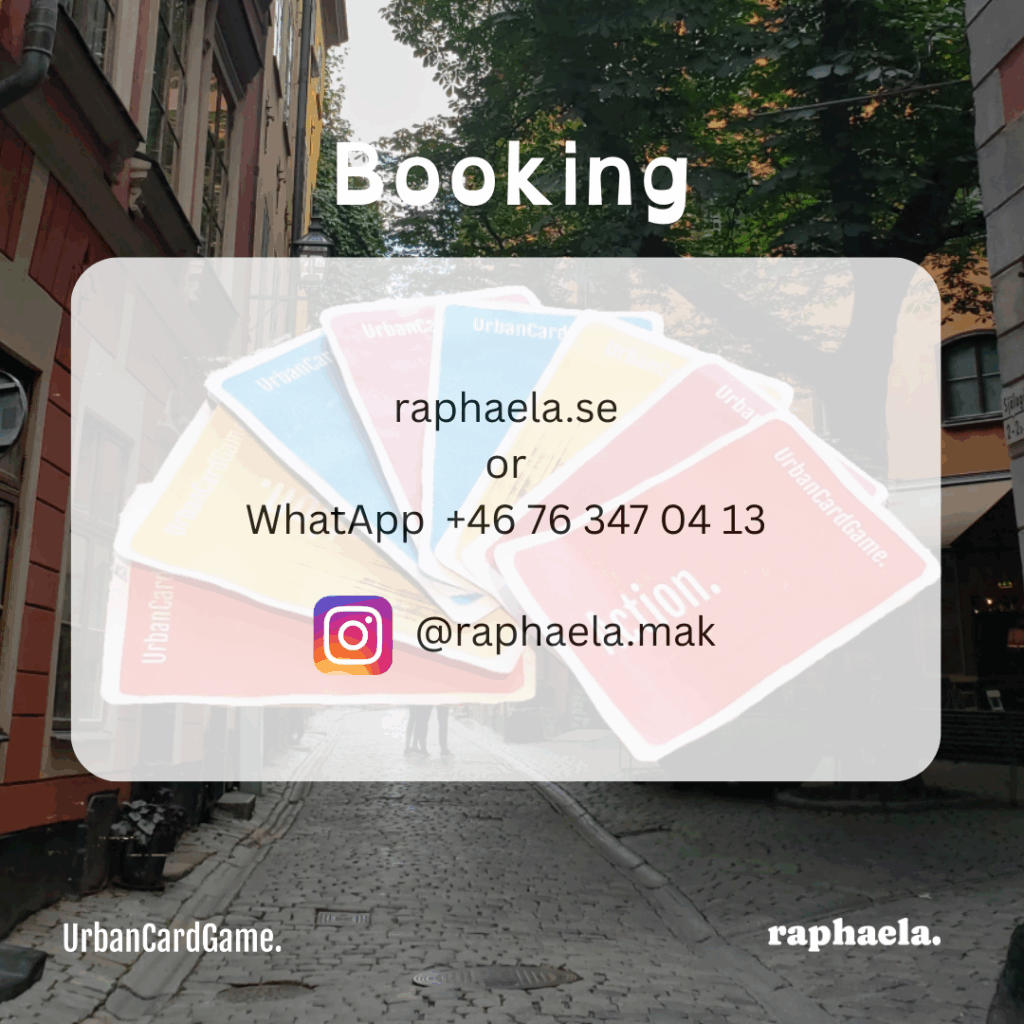 For booking, please visit raphaela.se or contact WhatsApp +46 763470413. Raphaela's Instagram handle is @raphaela.mak.